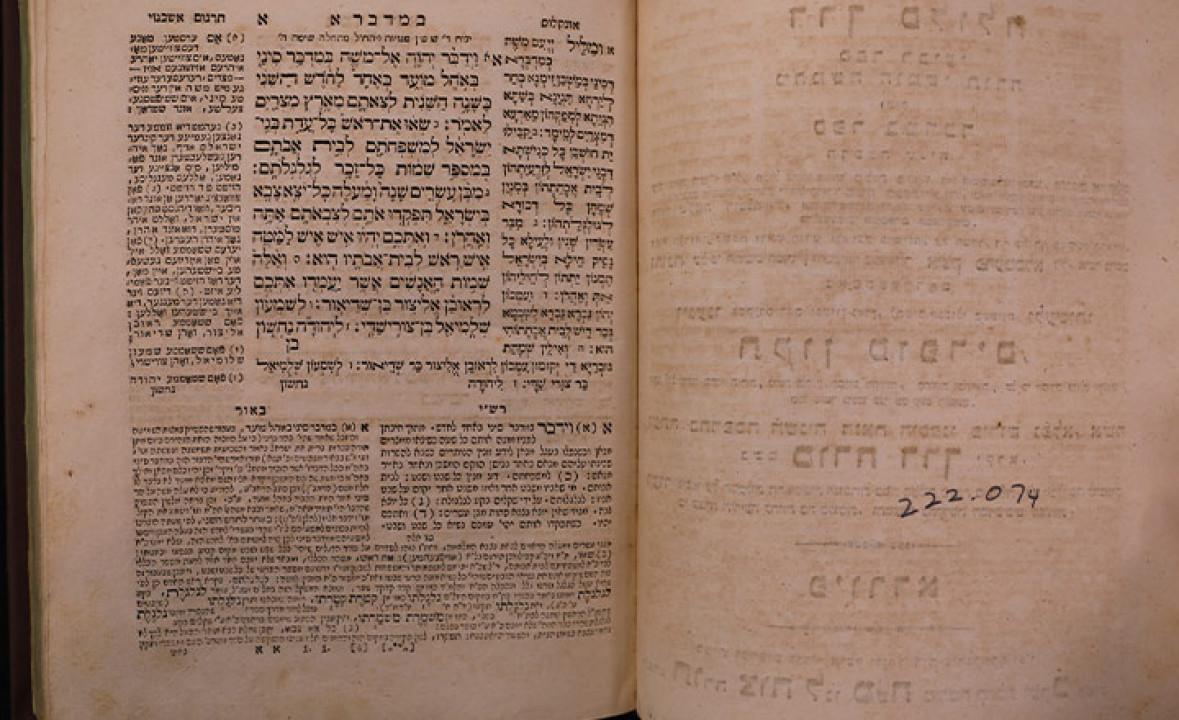 The Book of Numbers from _Derekh Selulah_, with Moses Mendelssohn’s Translation