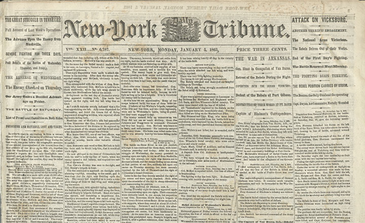 The _New York Tribune_, January 5, 1863